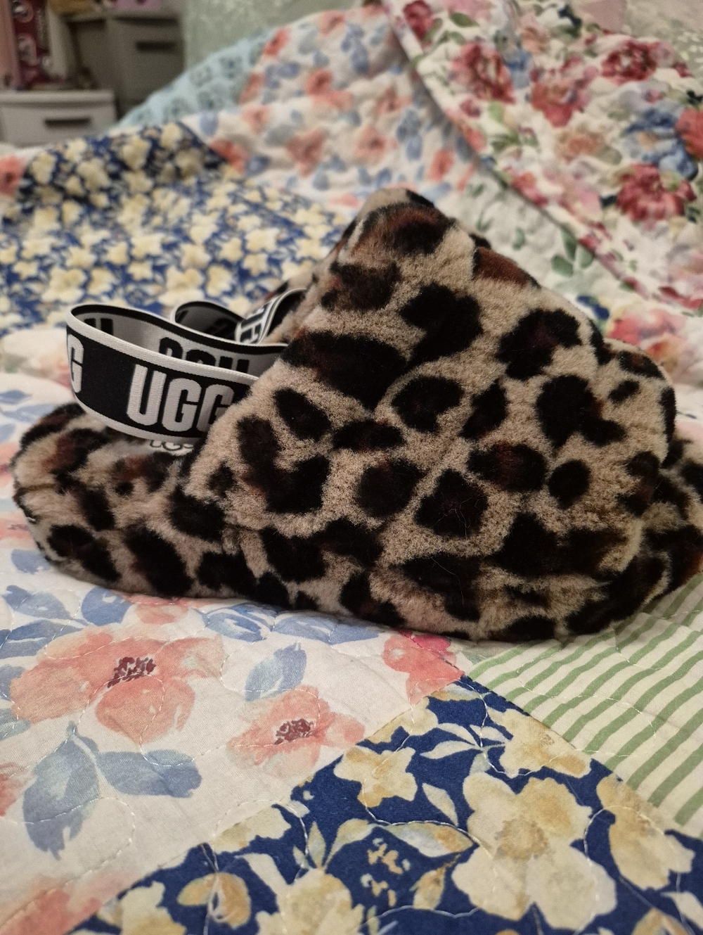 Ugg Leopard Print Platform Slippers